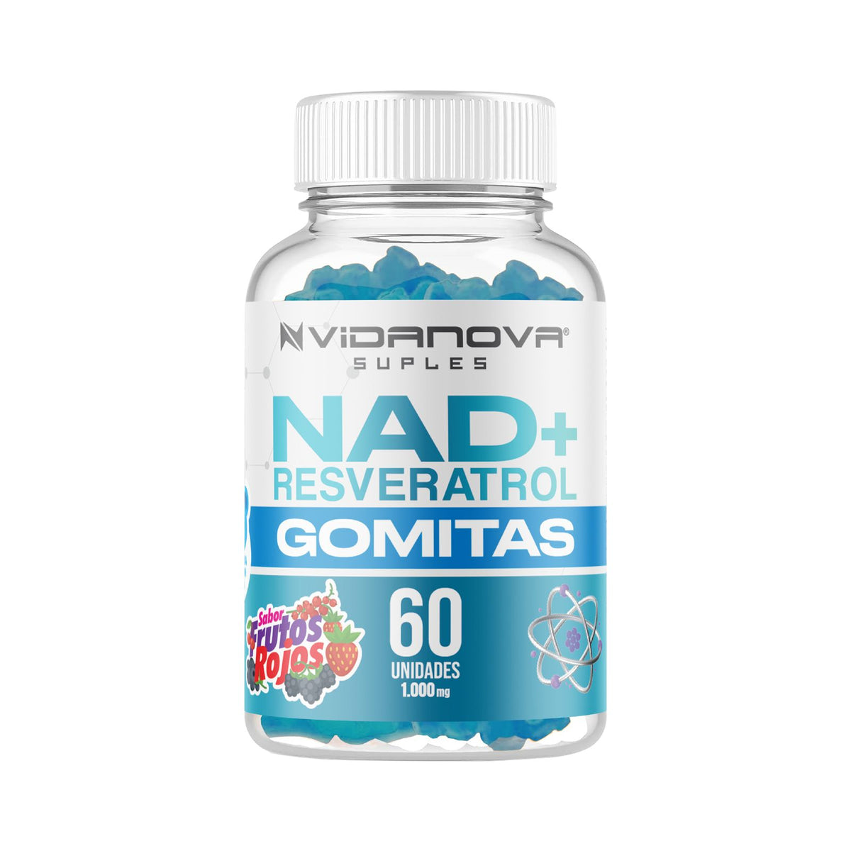 Gomitas de NAD+ Resveratrol 1000 mg – 60 Unidades