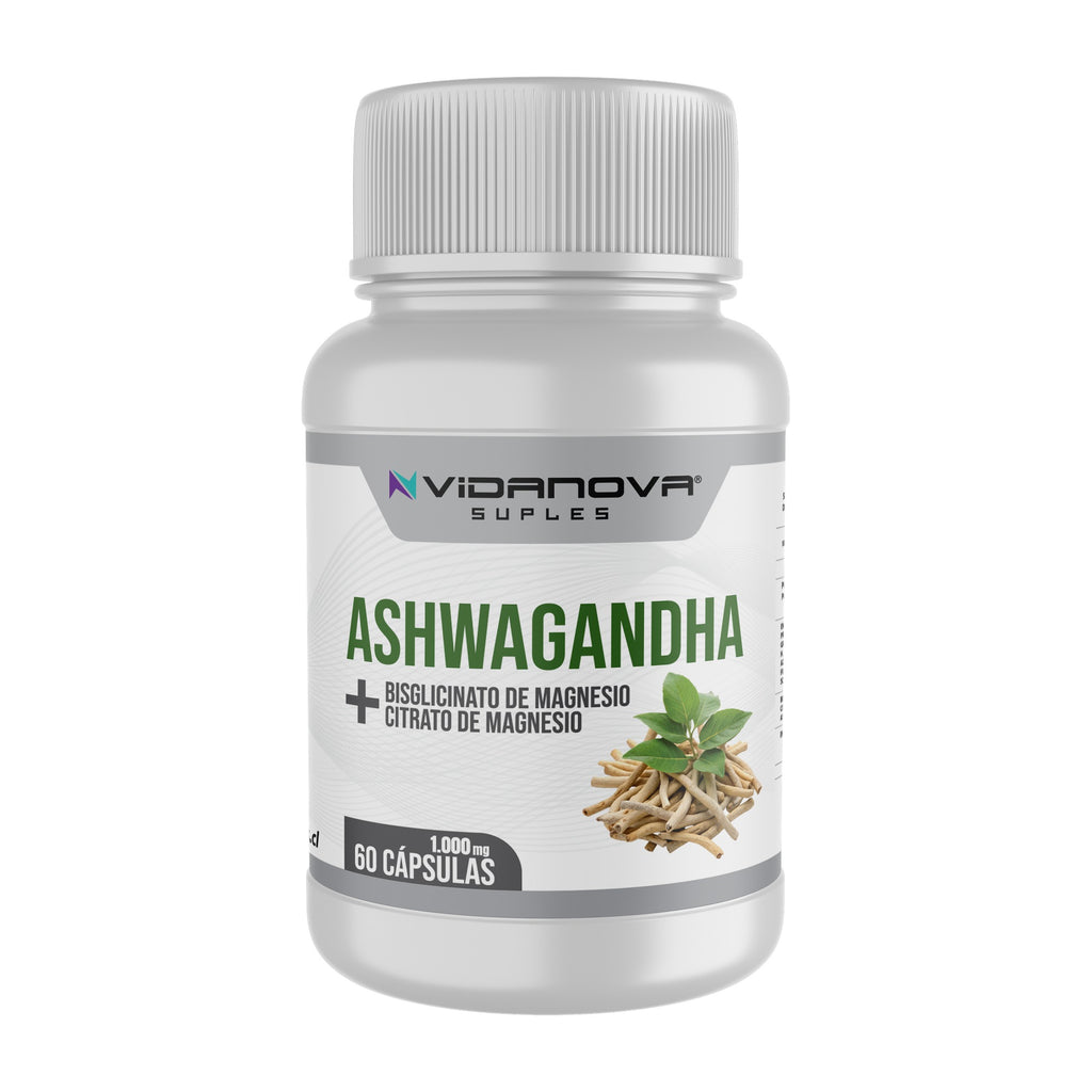 Ashwagandha + Magnesio 1000 mg – 60 Cápsulas