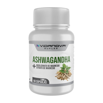 Ashwagandha + Magnesio 1000 mg – 60 Cápsulas